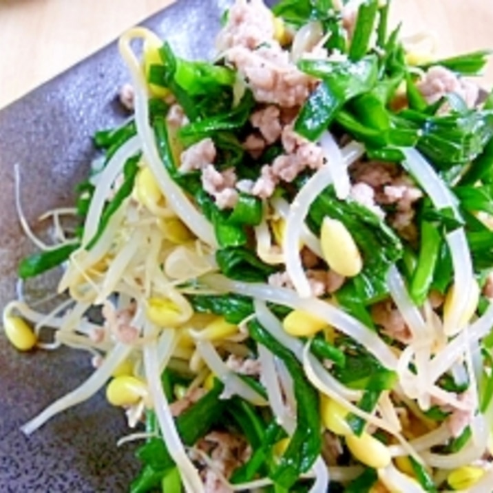 ひき肉入り もやしとニラのナムル レシピ 作り方 By Jp S ビートル 楽天レシピ ひき肉入り もやしとニラのナムル レシピ 作り方 By Jp S ビートル 楽天レシピ